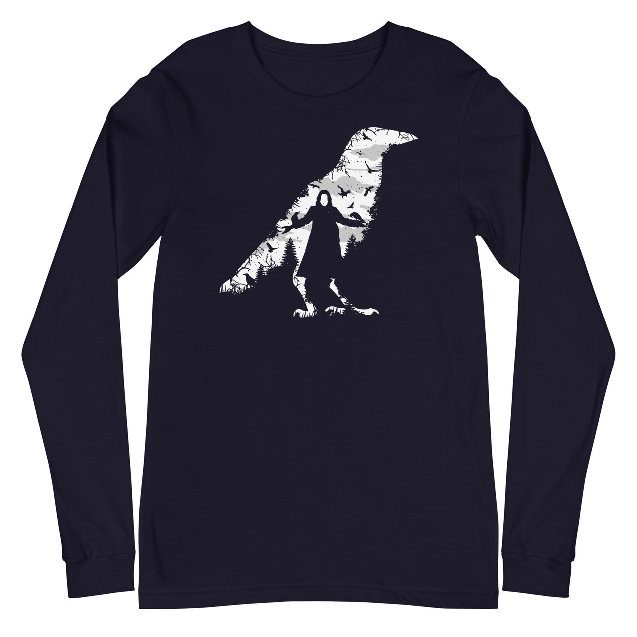 The Crow Unisex Long Sleeve Tee - Bella + Canvas 3501 