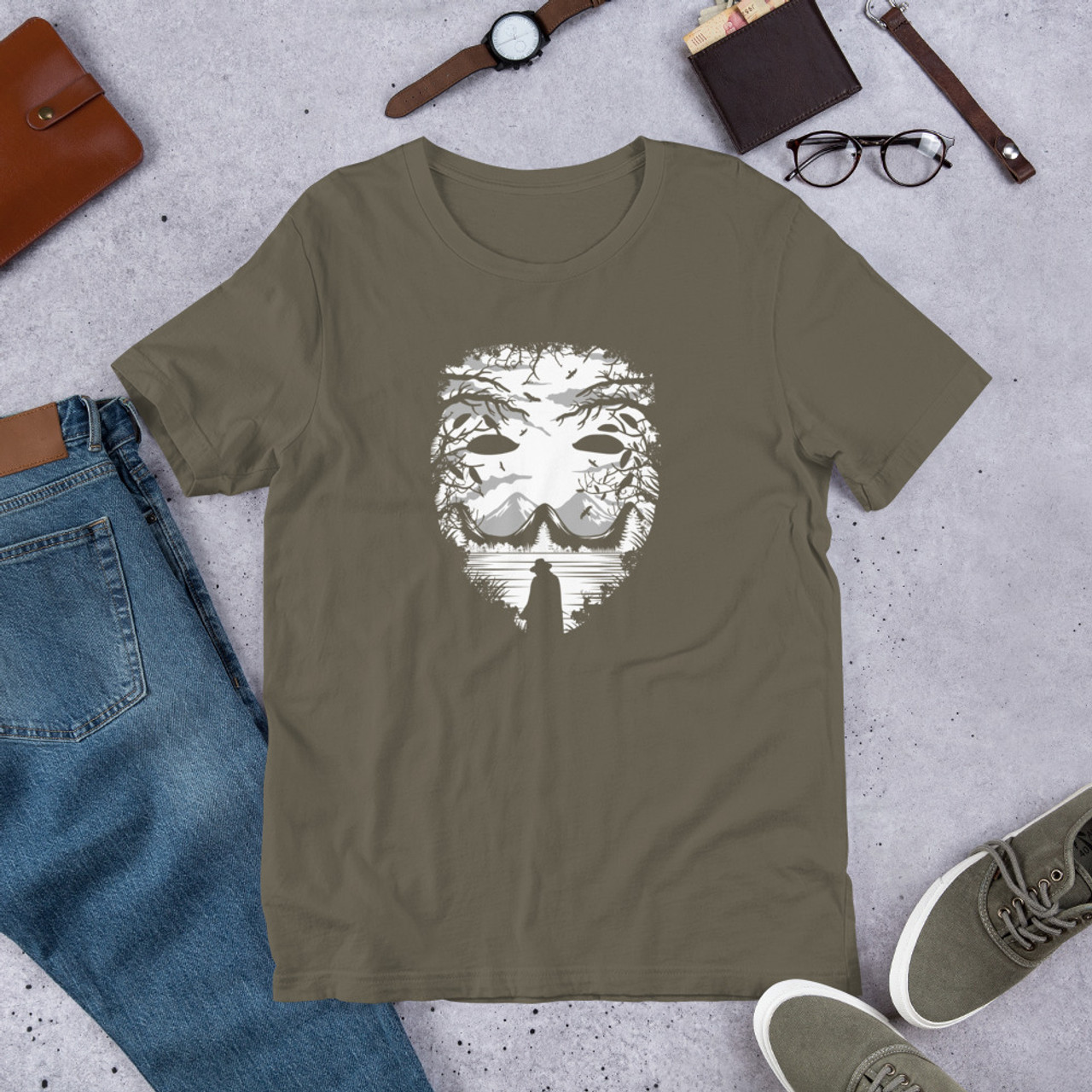 Army T-Shirt - Bella + Canvas 3001 The Mask