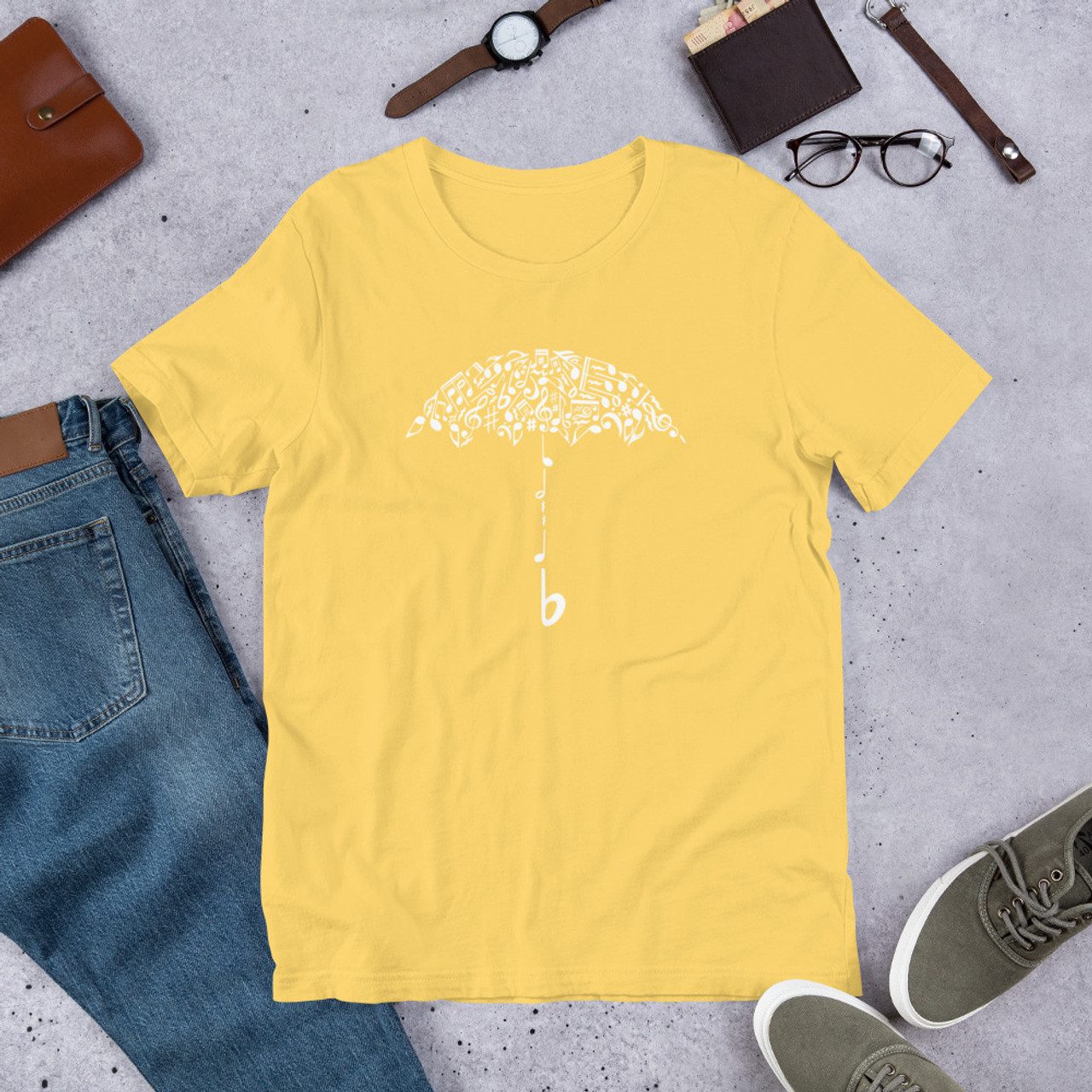 Yellow T-Shirt - Bella + Canvas 3001 Sound of Rain