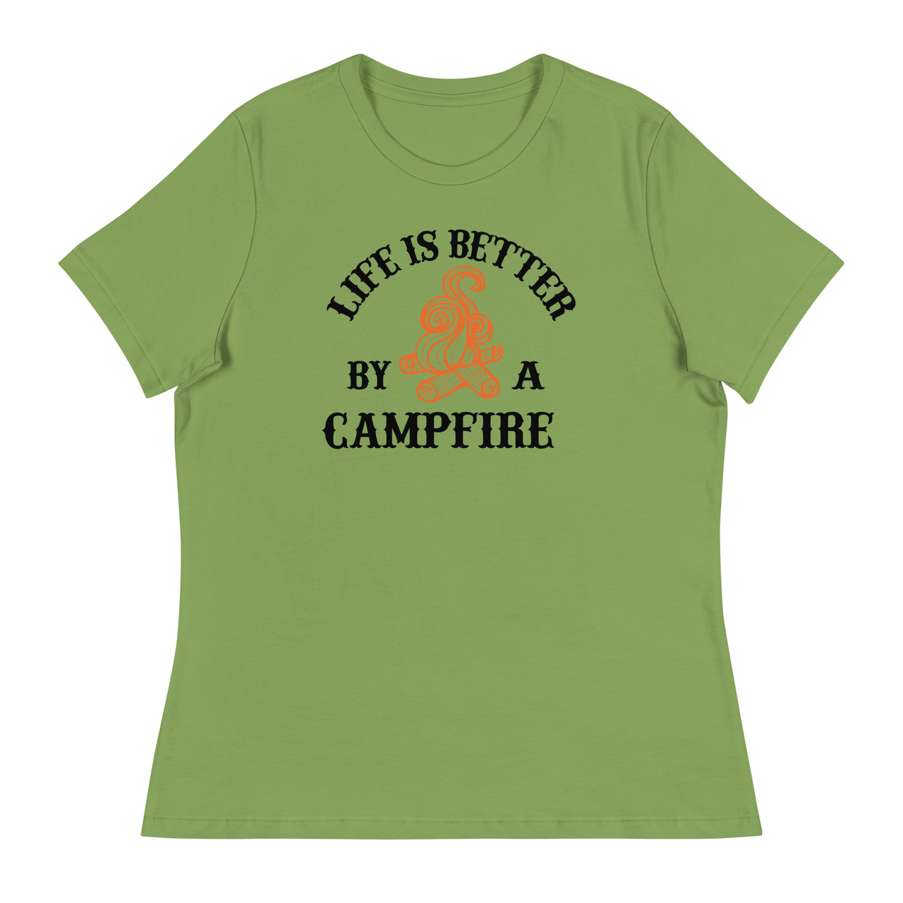 Life Is Better By A Campfire Women's Relaxed T-Shirt - Bella + Canvas 6400 