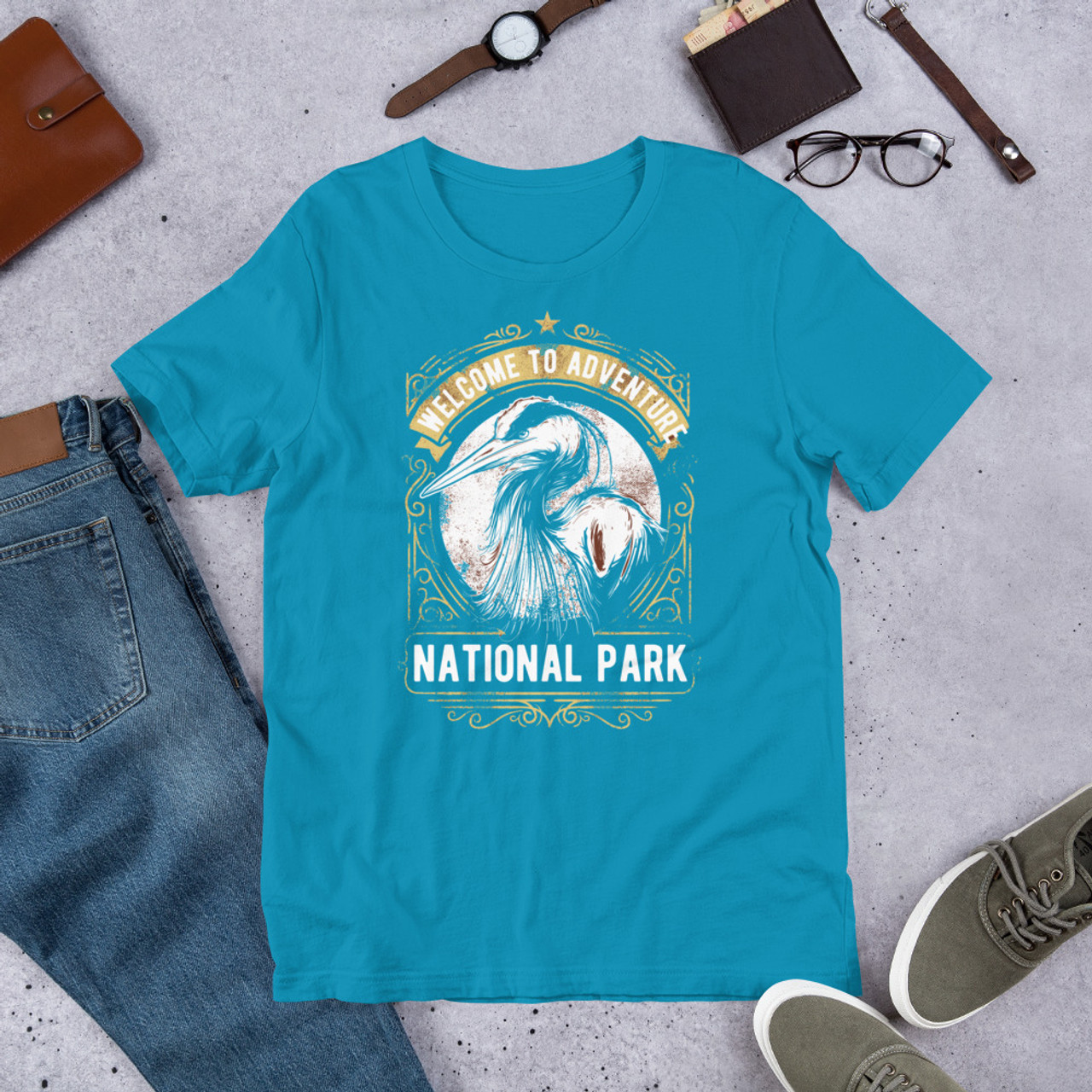 Aqua T-Shirt - Bella + Canvas 3001 National Park