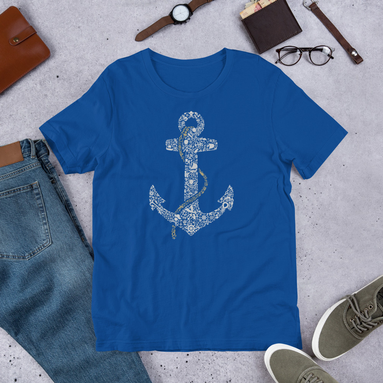 True Royal T-Shirt - Bella + Canvas 3001 Anchor