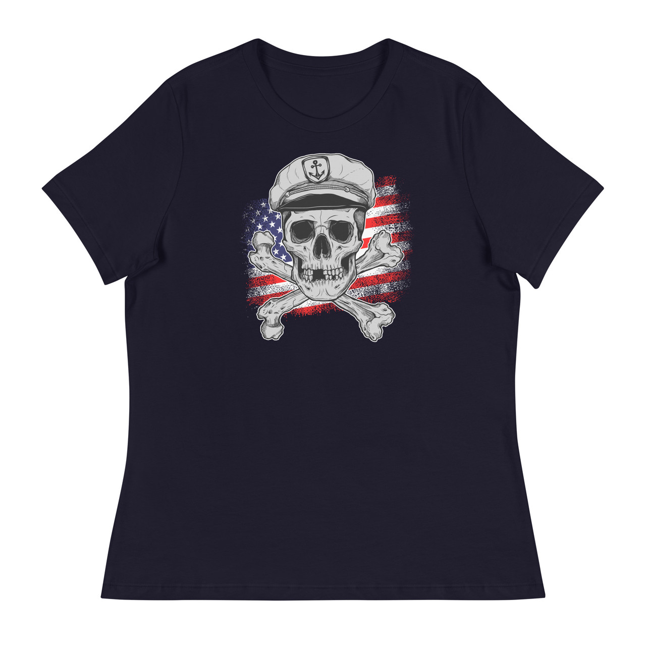 Captain Death Women's Relaxed T-Shirt - Bella + Canvas 6400 