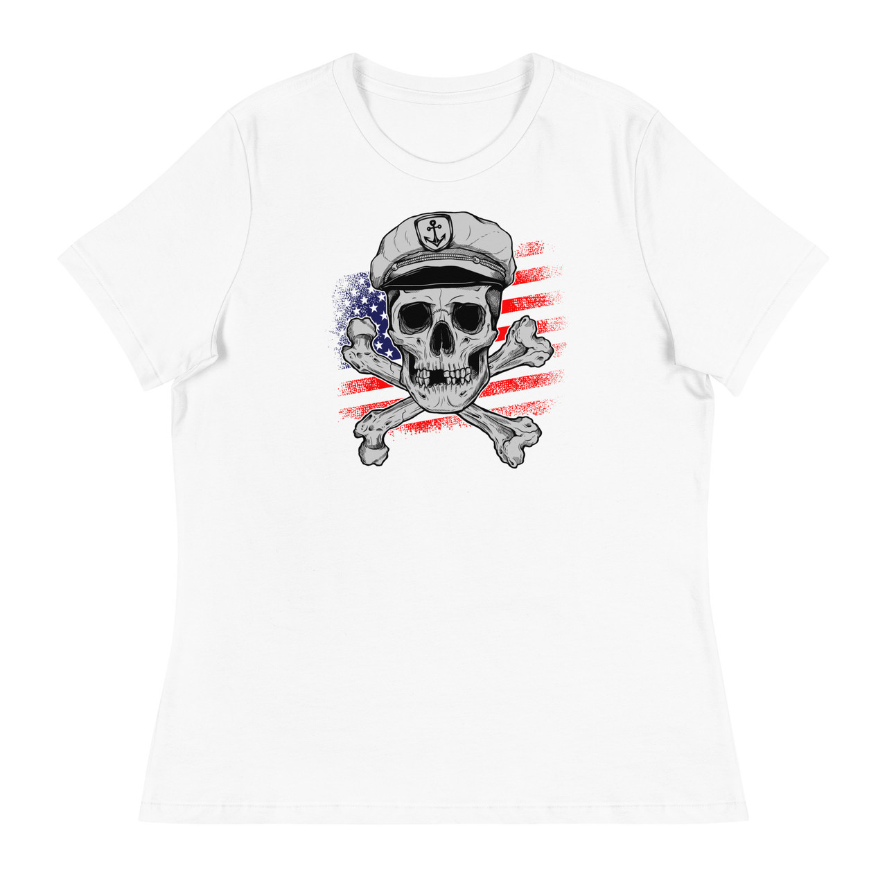 Captain Death Women's Relaxed T-Shirt - Bella + Canvas 6400 