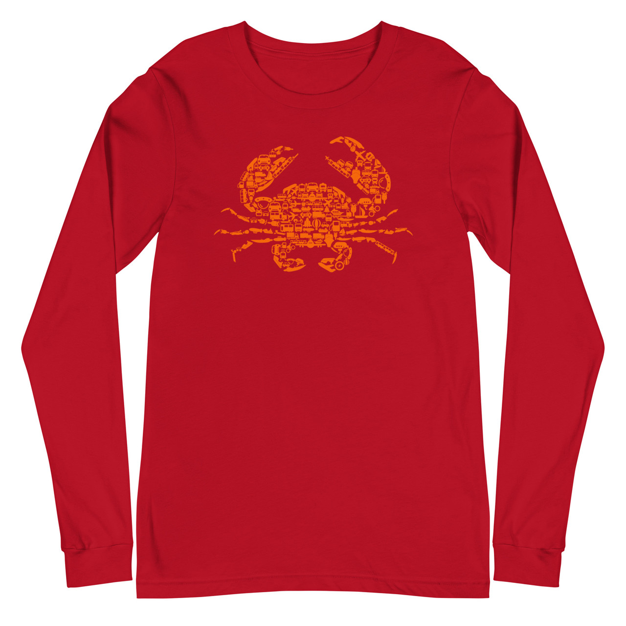 Crab Unisex Long Sleeve Tee - Bella + Canvas 3501 