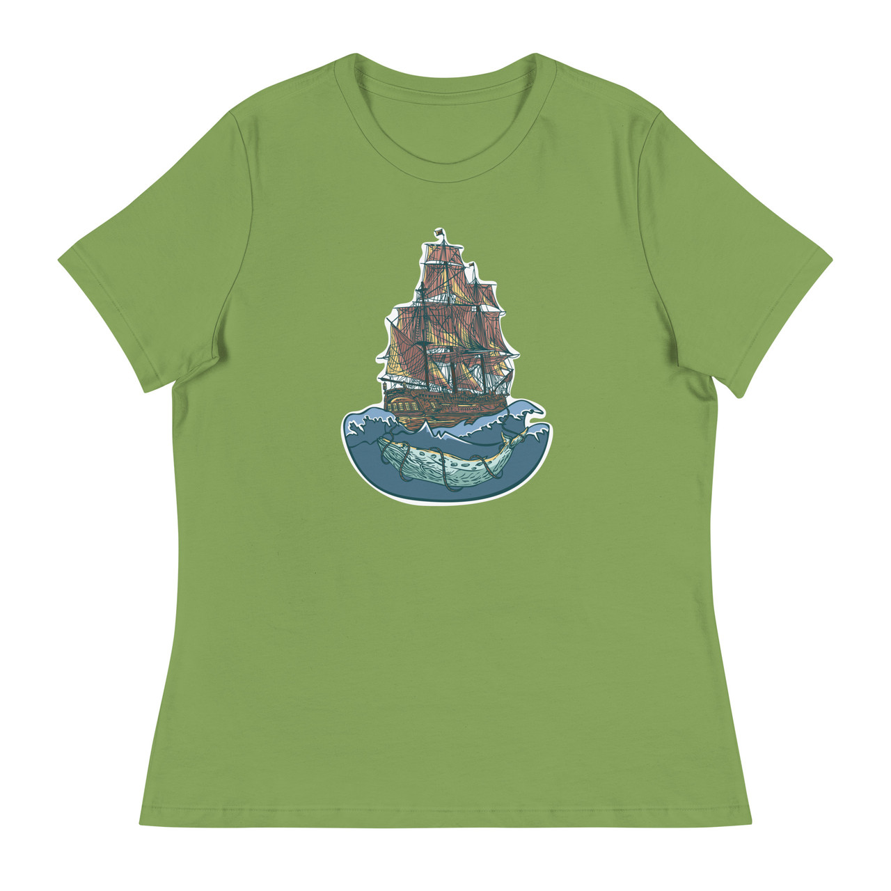 Whale of a Ship Women's Relaxed T-Shirt - Bella + Canvas 6400 