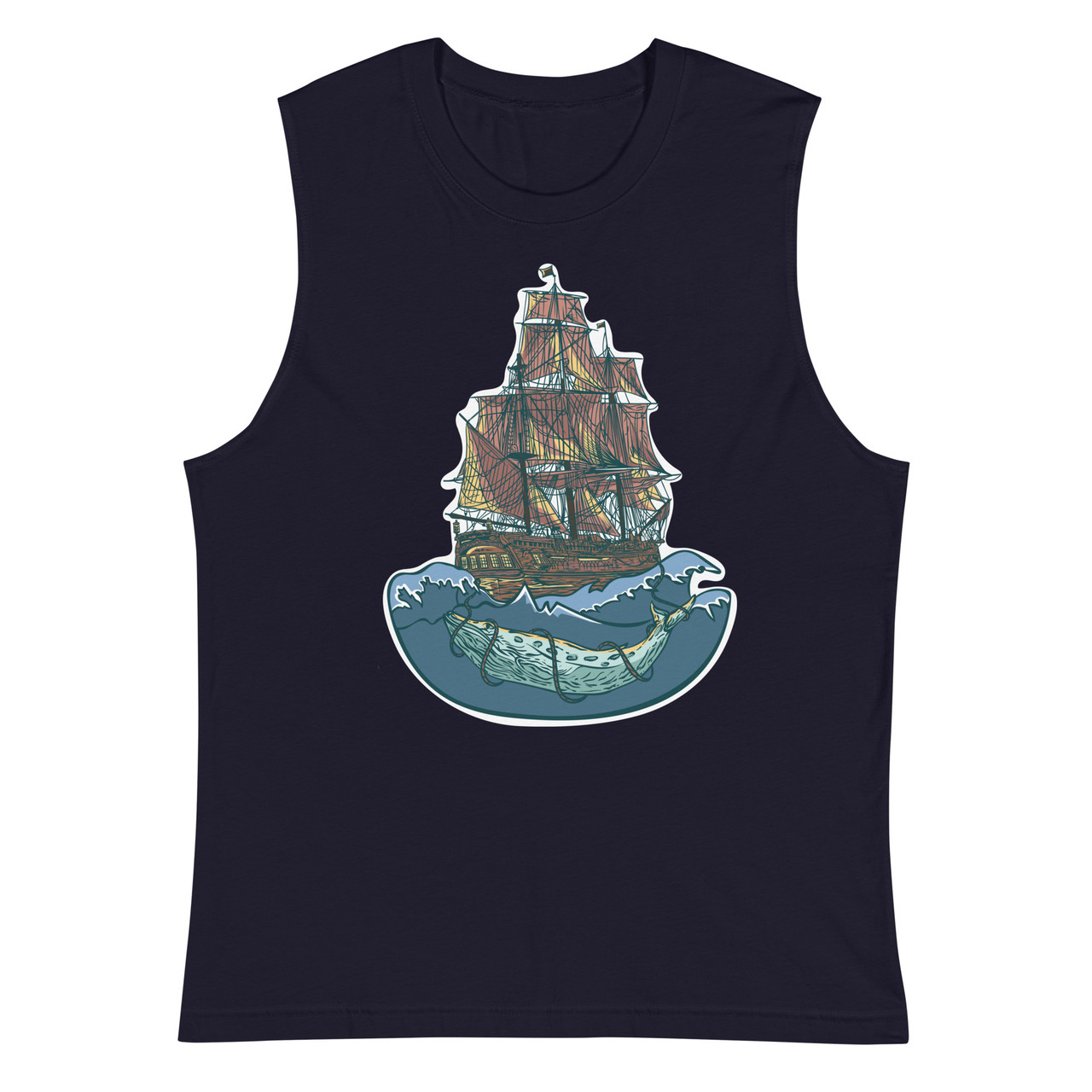 Whale of a Ship Unisex Muscle Shirt - Bella + Canvas 3483 