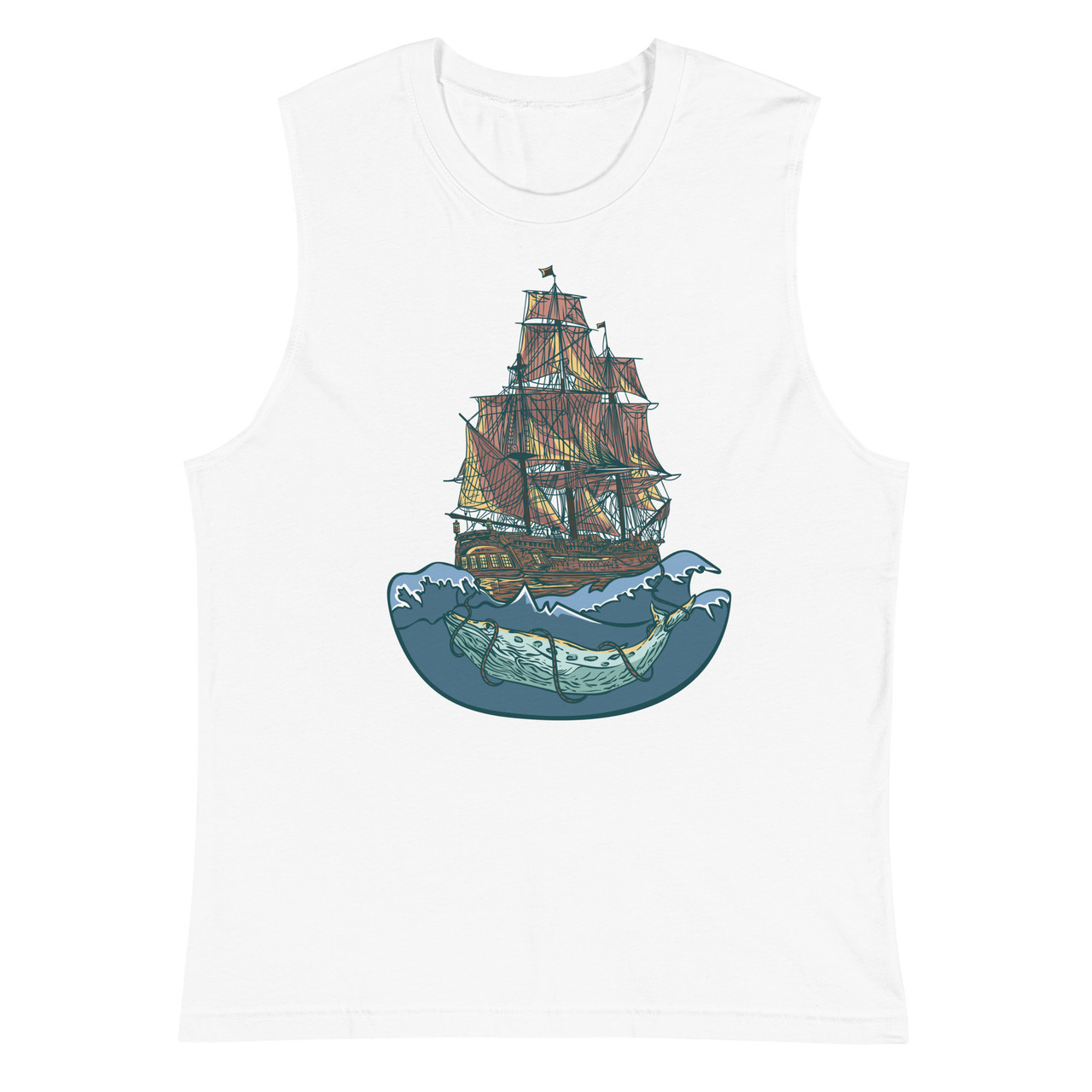 Whale of a Ship Unisex Muscle Shirt - Bella + Canvas 3483 