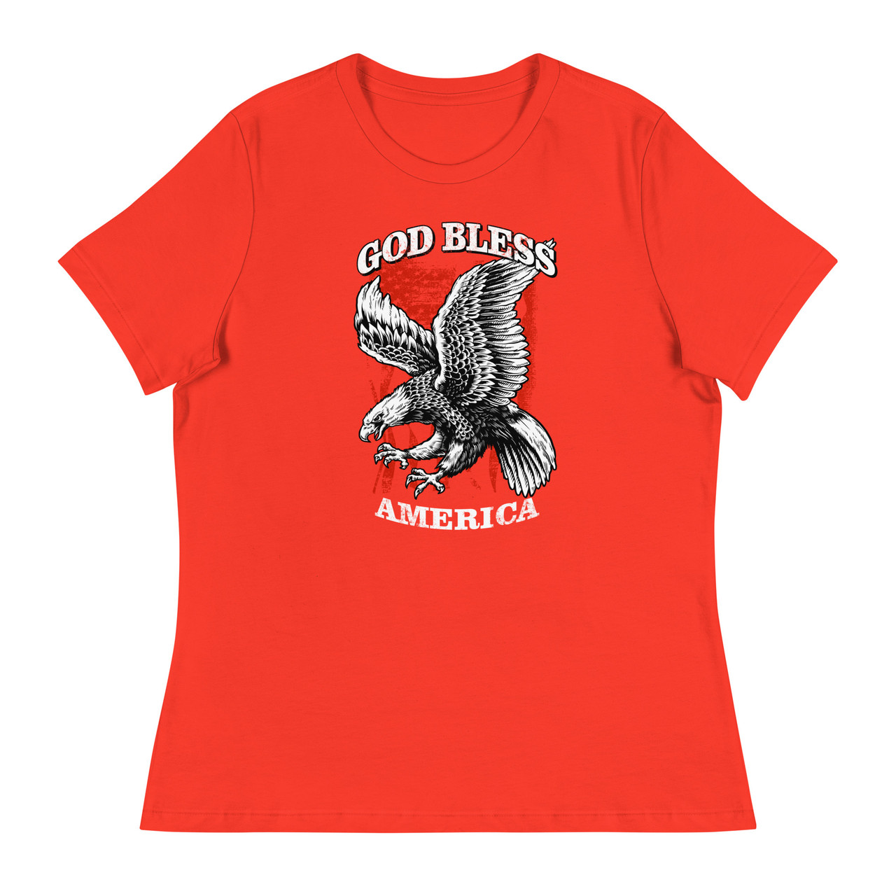 God Bless America Women's Relaxed T-Shirt - Bella + Canvas 6400 