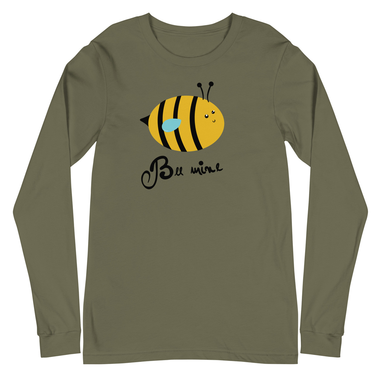 Bee Mine Unisex Long Sleeve Tee - Bella + Canvas 3501 