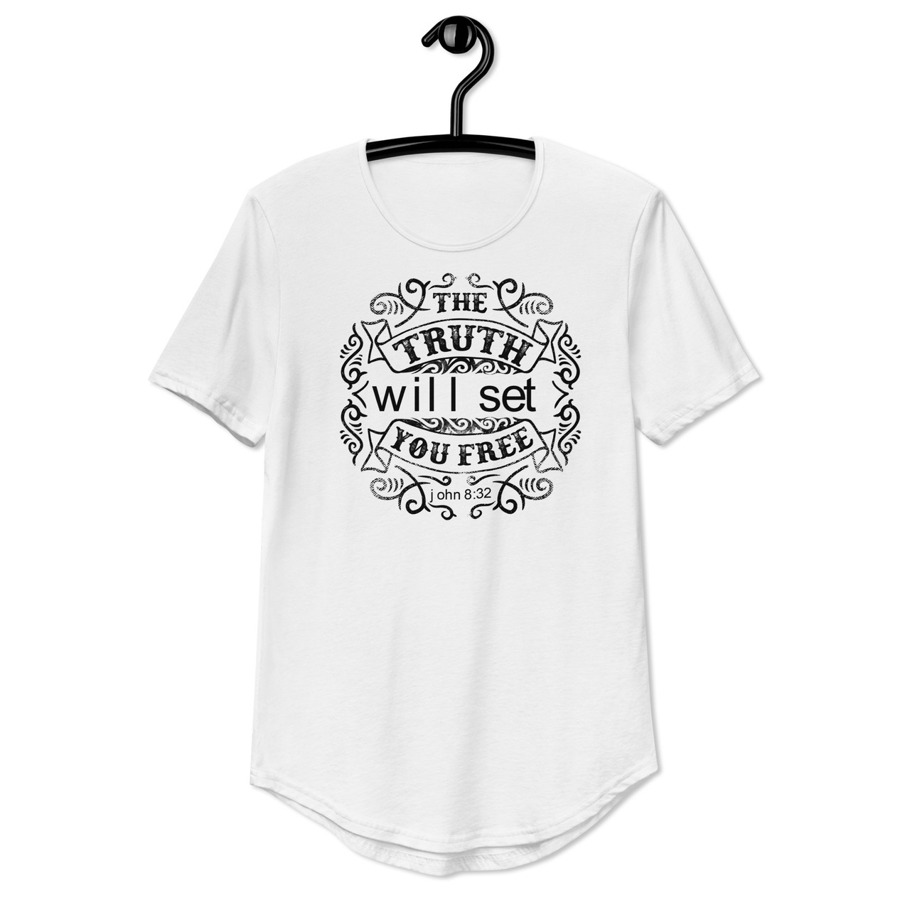 The Truth Will Set You Free Curved Hem Tee - Bella + Canvas 3003 