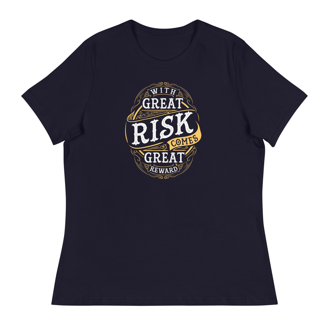 With Great Risk Women's Relaxed T-Shirt - Bella + Canvas 6400 