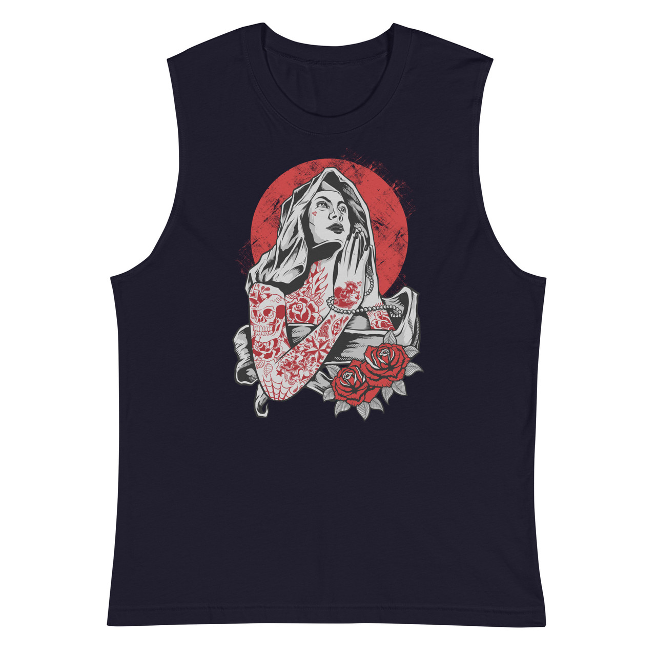 Virgin Mary Tattoo Unisex Muscle Shirt - Bella + Canvas 3483 