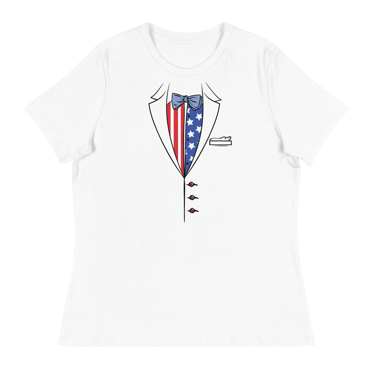 American Tuxedo Women's Relaxed T-Shirt - Bella + Canvas 6400 