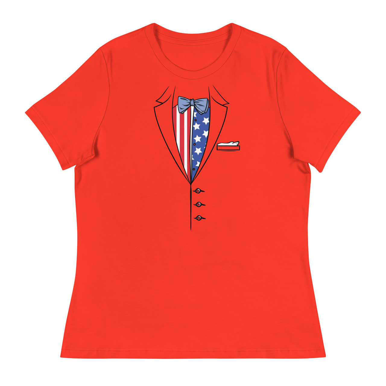 American Tuxedo Women's Relaxed T-Shirt - Bella + Canvas 6400 