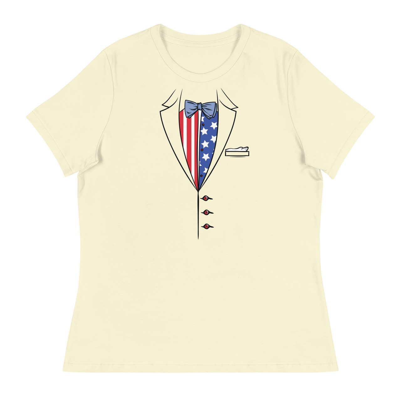 American Tuxedo Women's Relaxed T-Shirt - Bella + Canvas 6400 