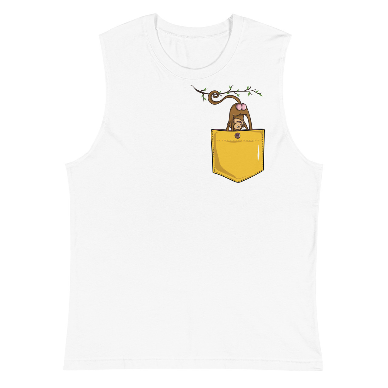 Monkey Butt Pocket Unisex Muscle Shirt - Bella + Canvas 3483 