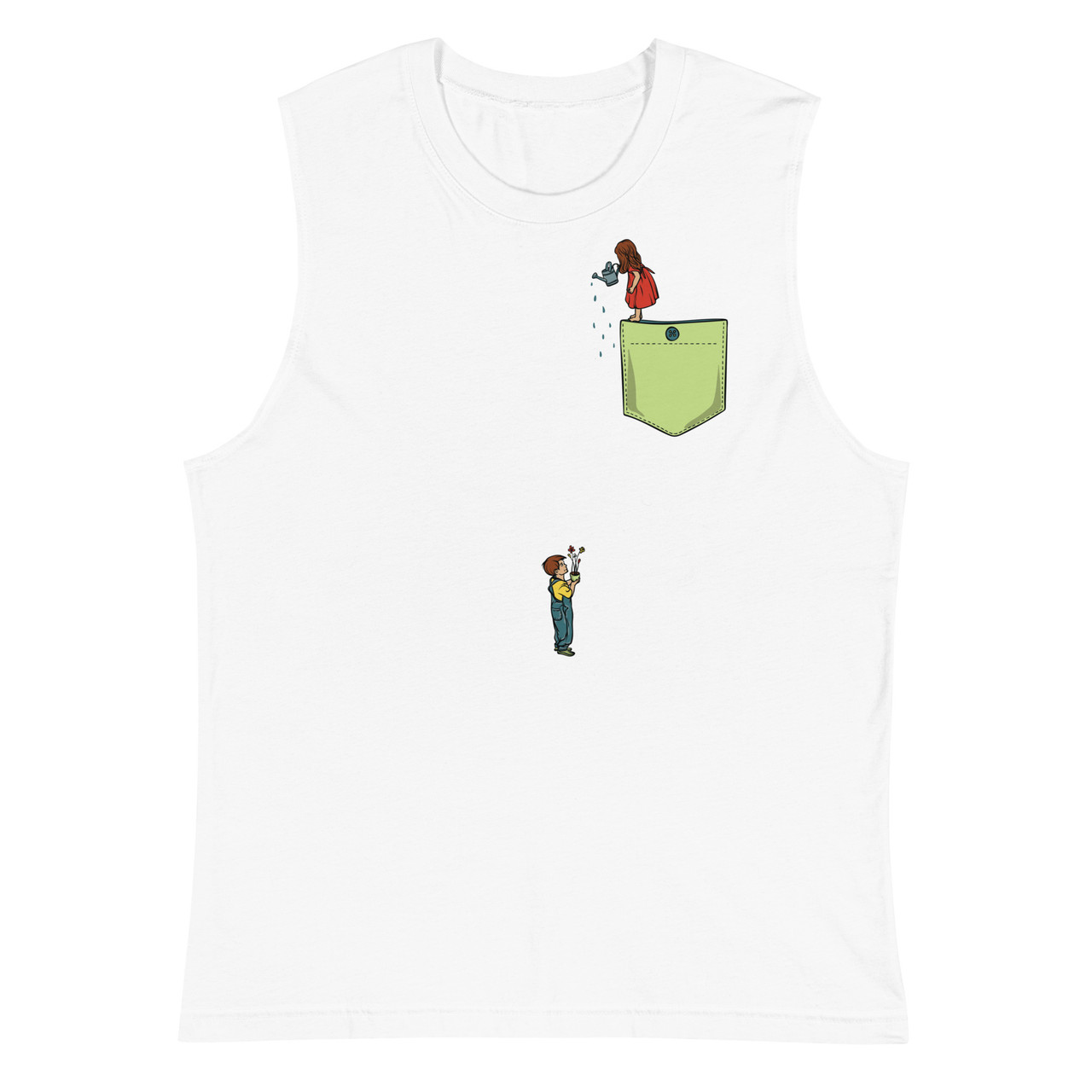 Watering Flowers Unisex Muscle Shirt - Bella + Canvas 3483 