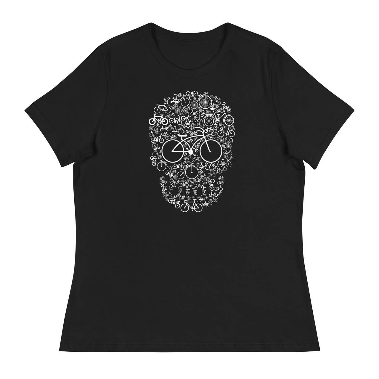 Bicycle Skull Women's Relaxed T-Shirt - Bella + Canvas 6400 