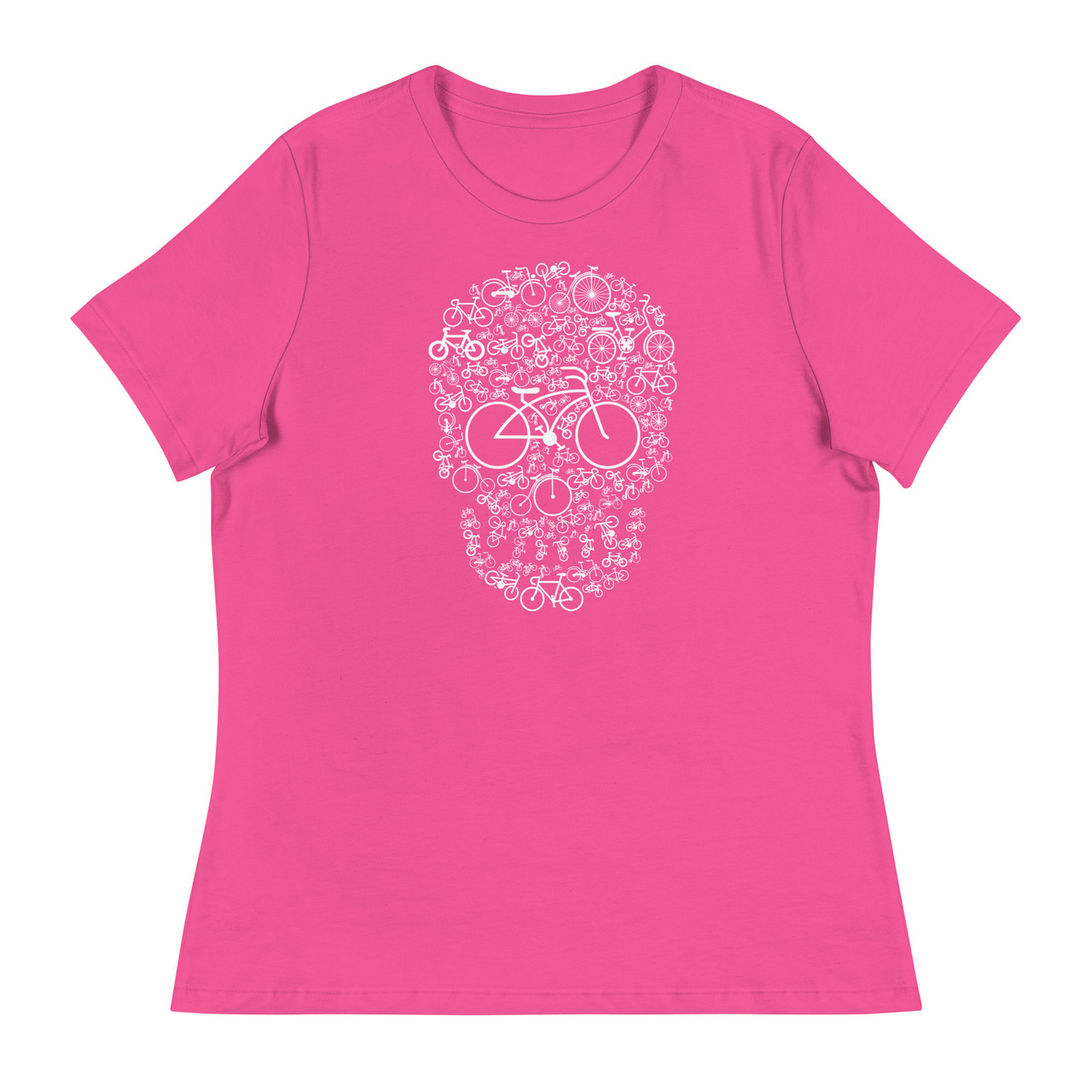 Bicycle Skull Women's Relaxed T-Shirt - Bella + Canvas 6400 