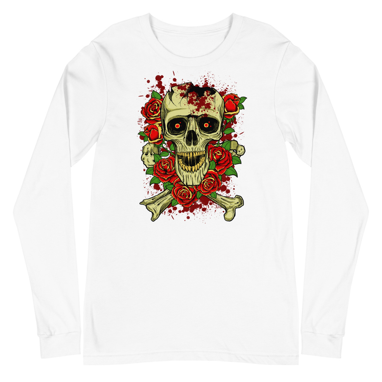 Broken Skull Unisex Long Sleeve Tee - Bella + Canvas 3501 