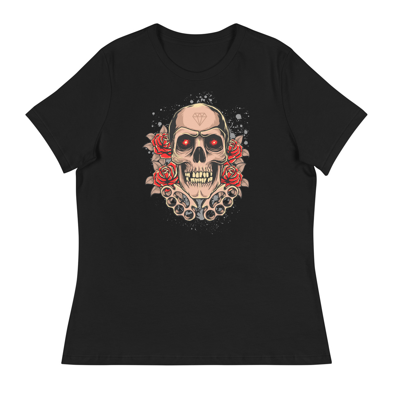 Knuckles Skull Women's Relaxed T-Shirt - Bella + Canvas 6400 