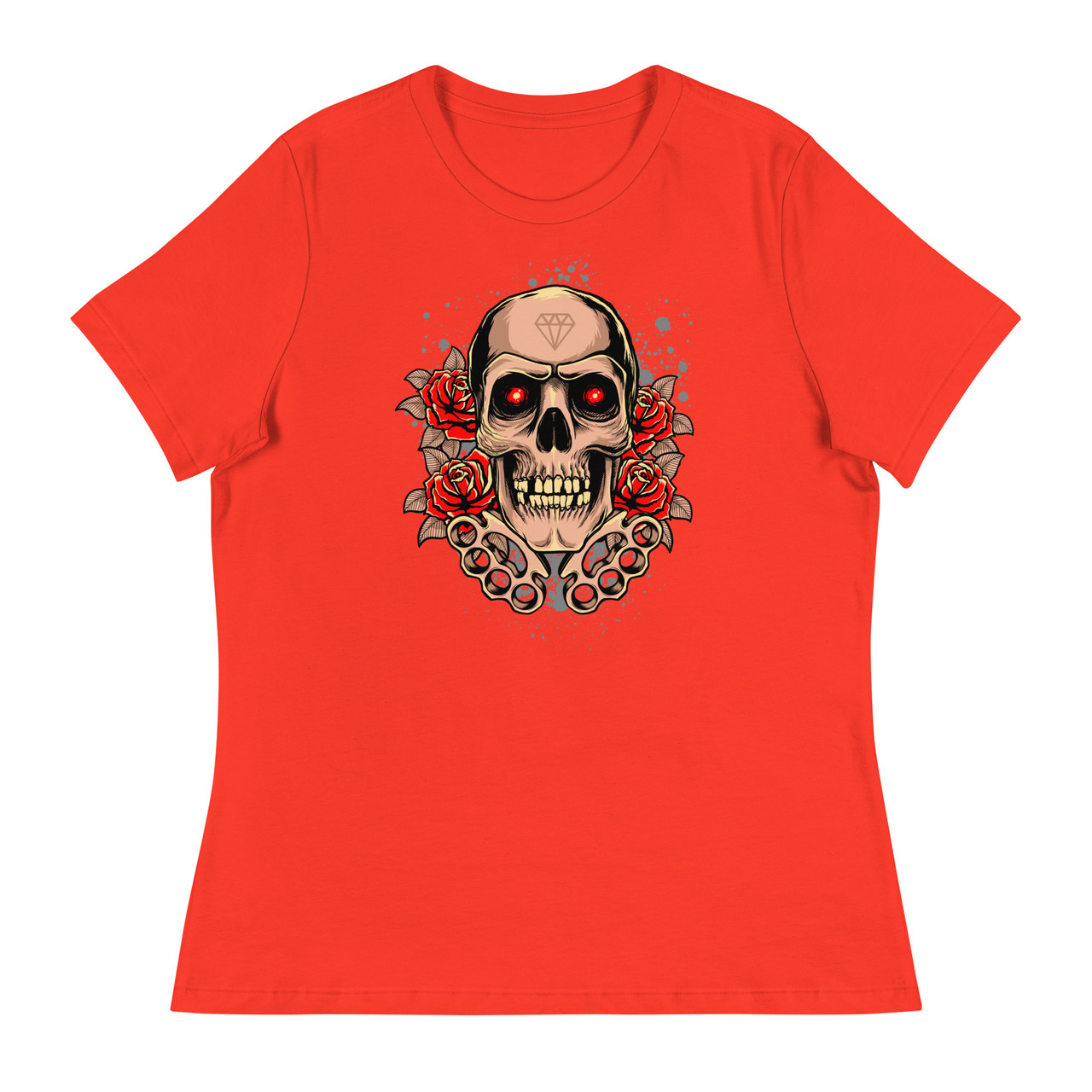 Knuckles Skull Women's Relaxed T-Shirt - Bella + Canvas 6400 