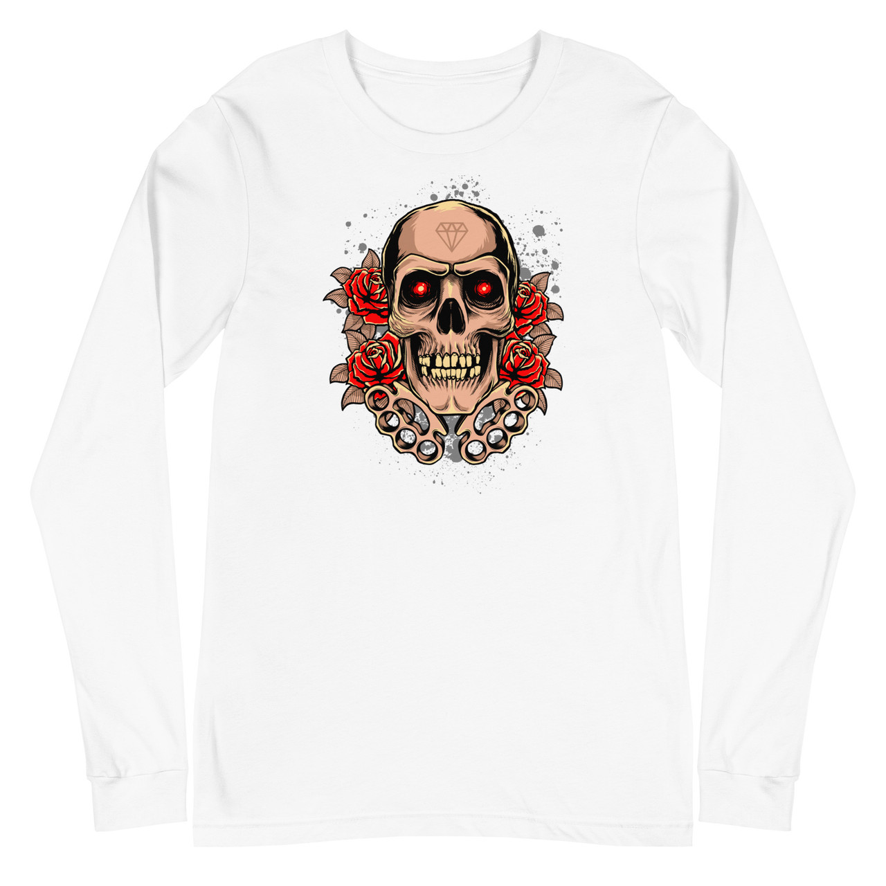 Knuckles Skull Unisex Long Sleeve Tee - Bella + Canvas 3501 