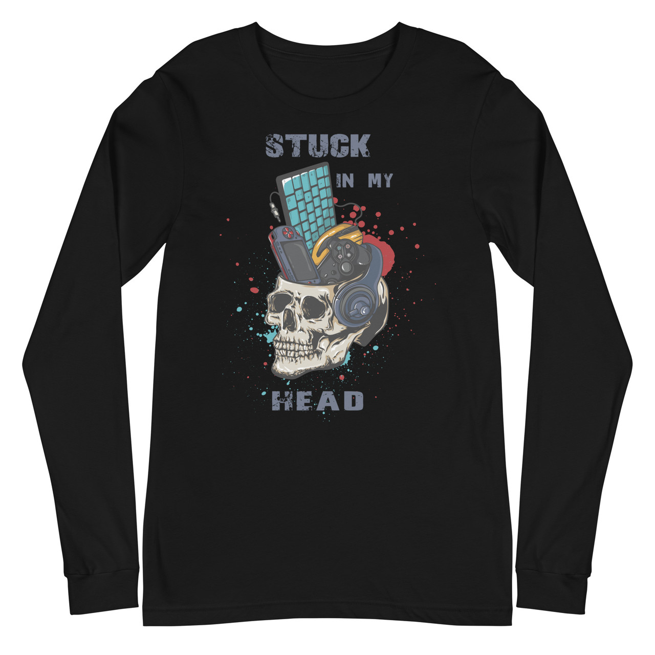 Stuck In My Head Unisex Long Sleeve Tee - Bella + Canvas 3501 