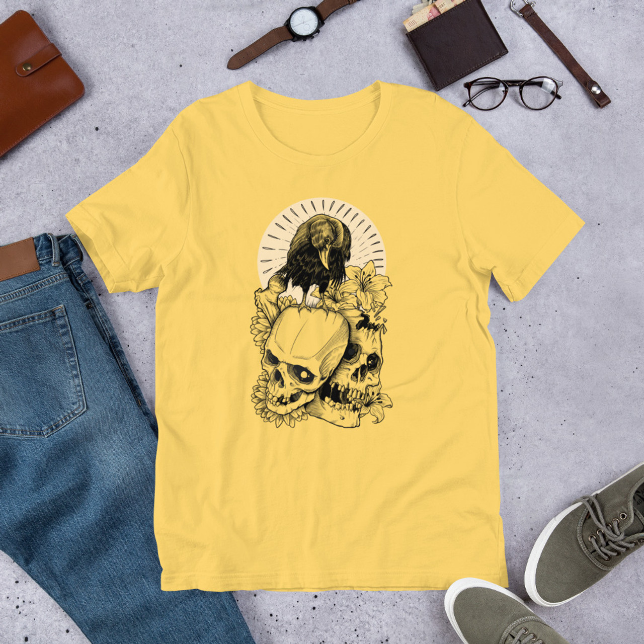 Yellow T-Shirt - Bella + Canvas 3001 The Time Has Come