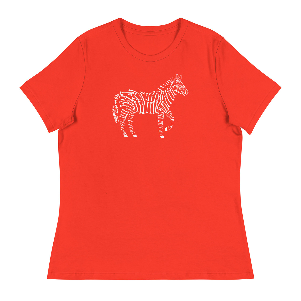 Zebra Skeleton Women's Relaxed T-Shirt - Bella + Canvas 6400 