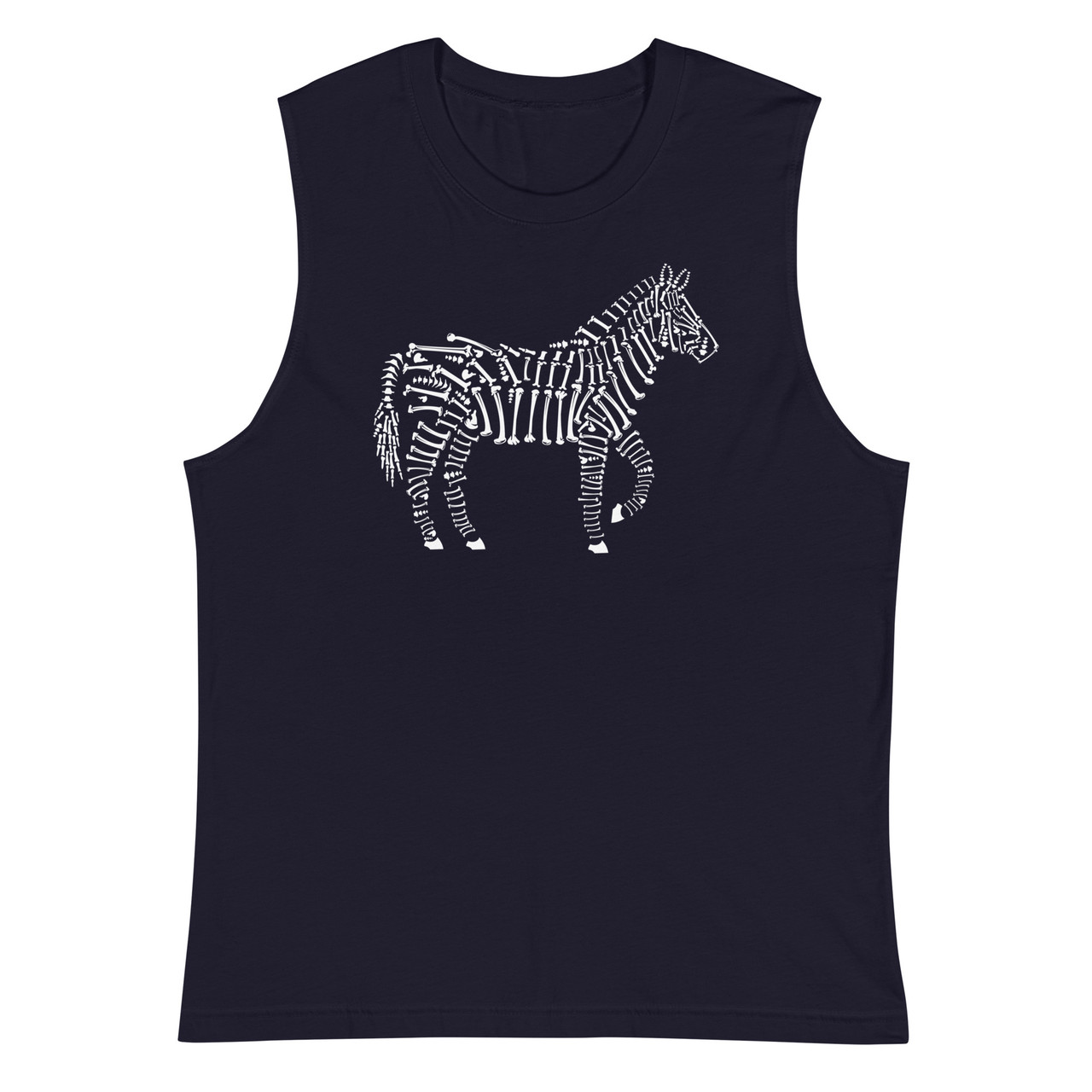 Zebra Skeleton Unisex Muscle Shirt - Bella + Canvas 3483 