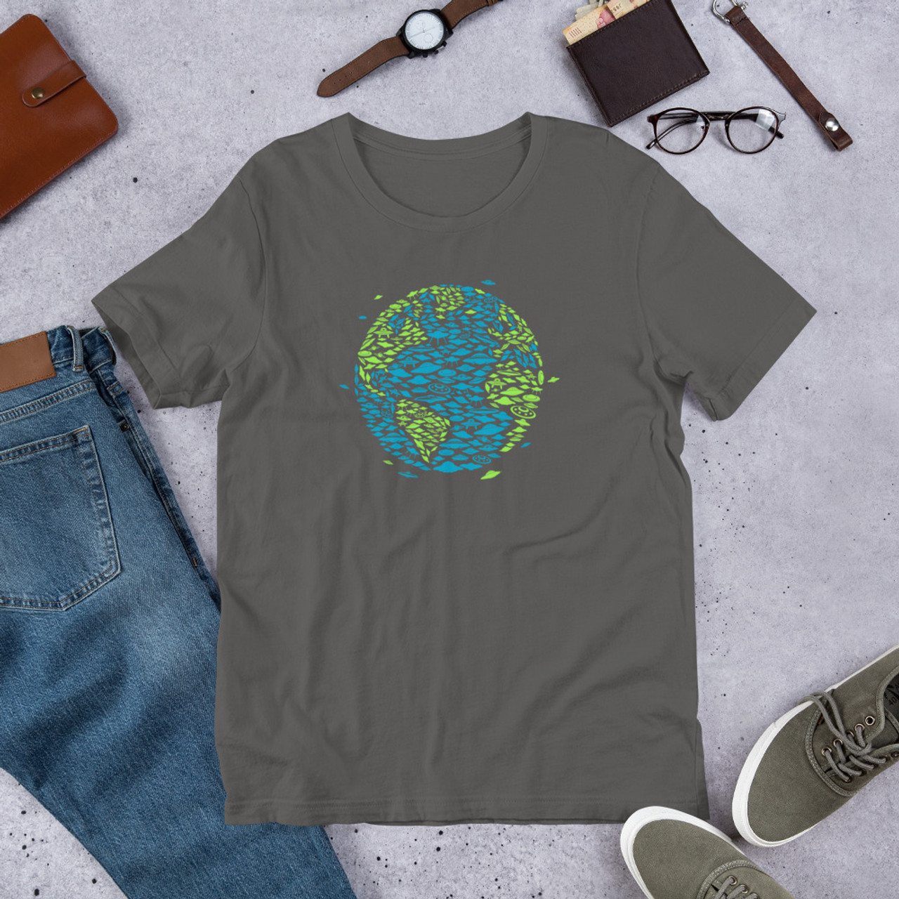 Asphalt T-Shirt - Bella + Canvas 3001 Planet Invasion