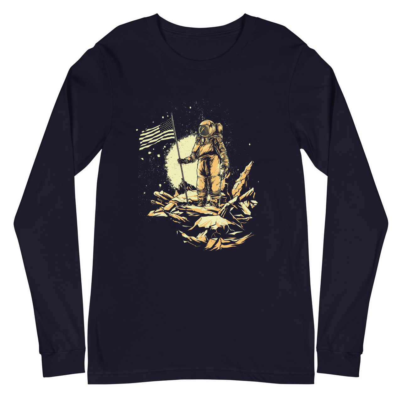 The American Astronaut Unisex Long Sleeve Tee - Bella + Canvas 3501 