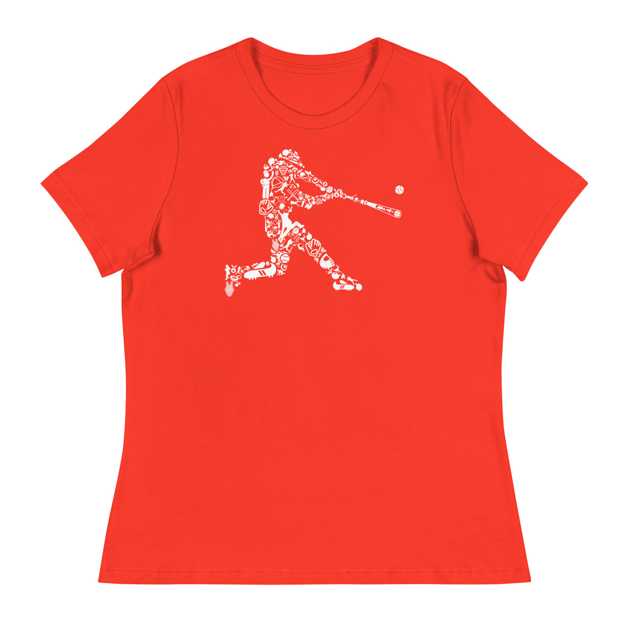 Baseball Player Women's Relaxed T-Shirt - Bella + Canvas 6400 