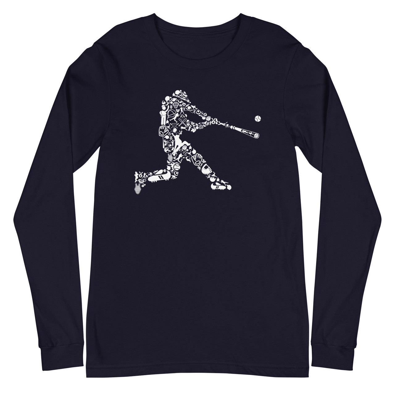 Baseball Player Unisex Long Sleeve Tee - Bella + Canvas 3501 