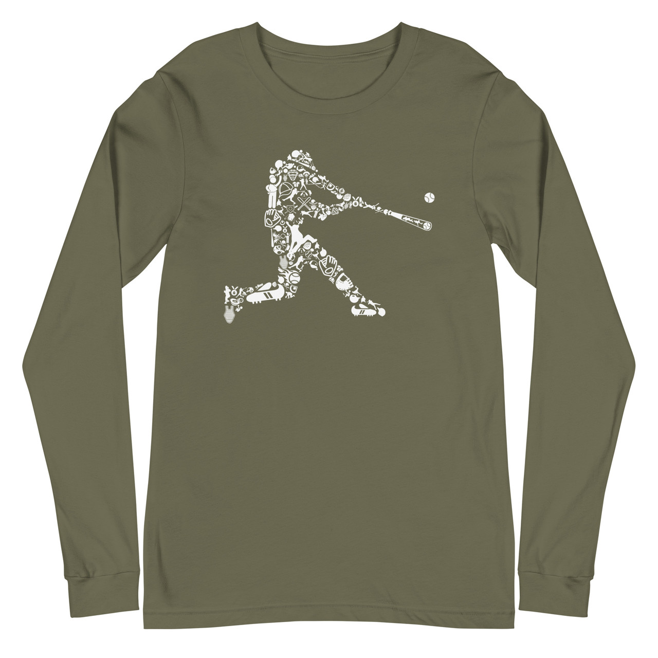 Baseball Player Unisex Long Sleeve Tee - Bella + Canvas 3501 