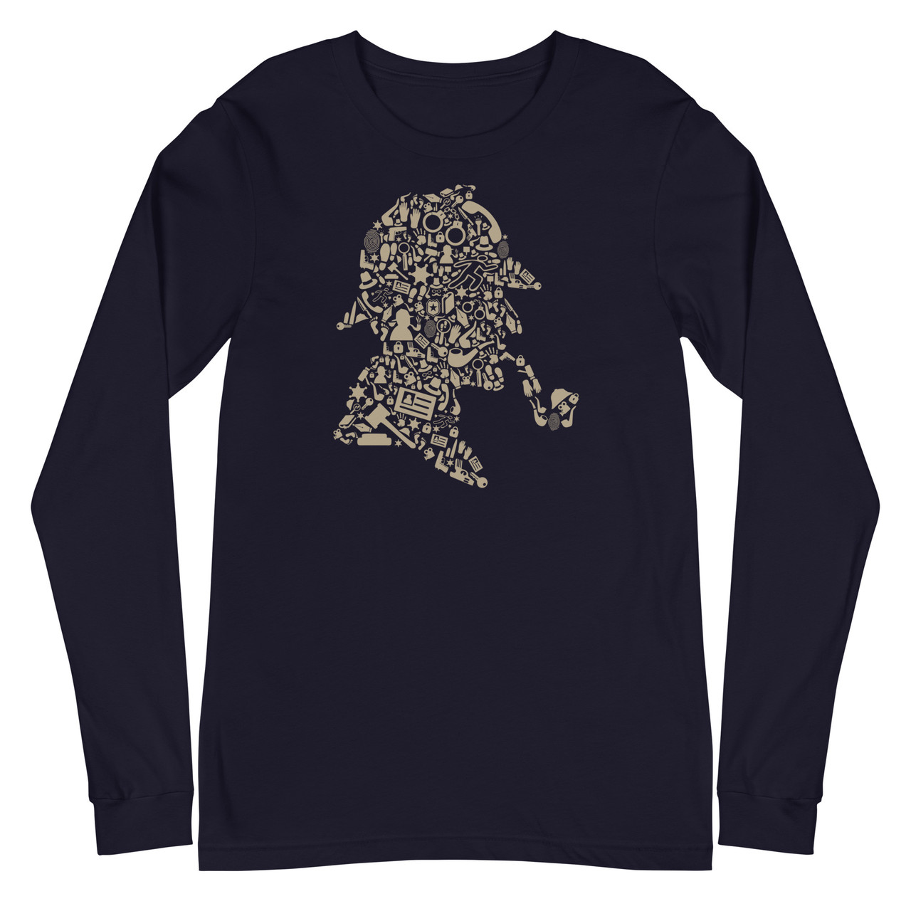 Sherlock Holmes Unisex Long Sleeve Tee - Bella + Canvas 3501 