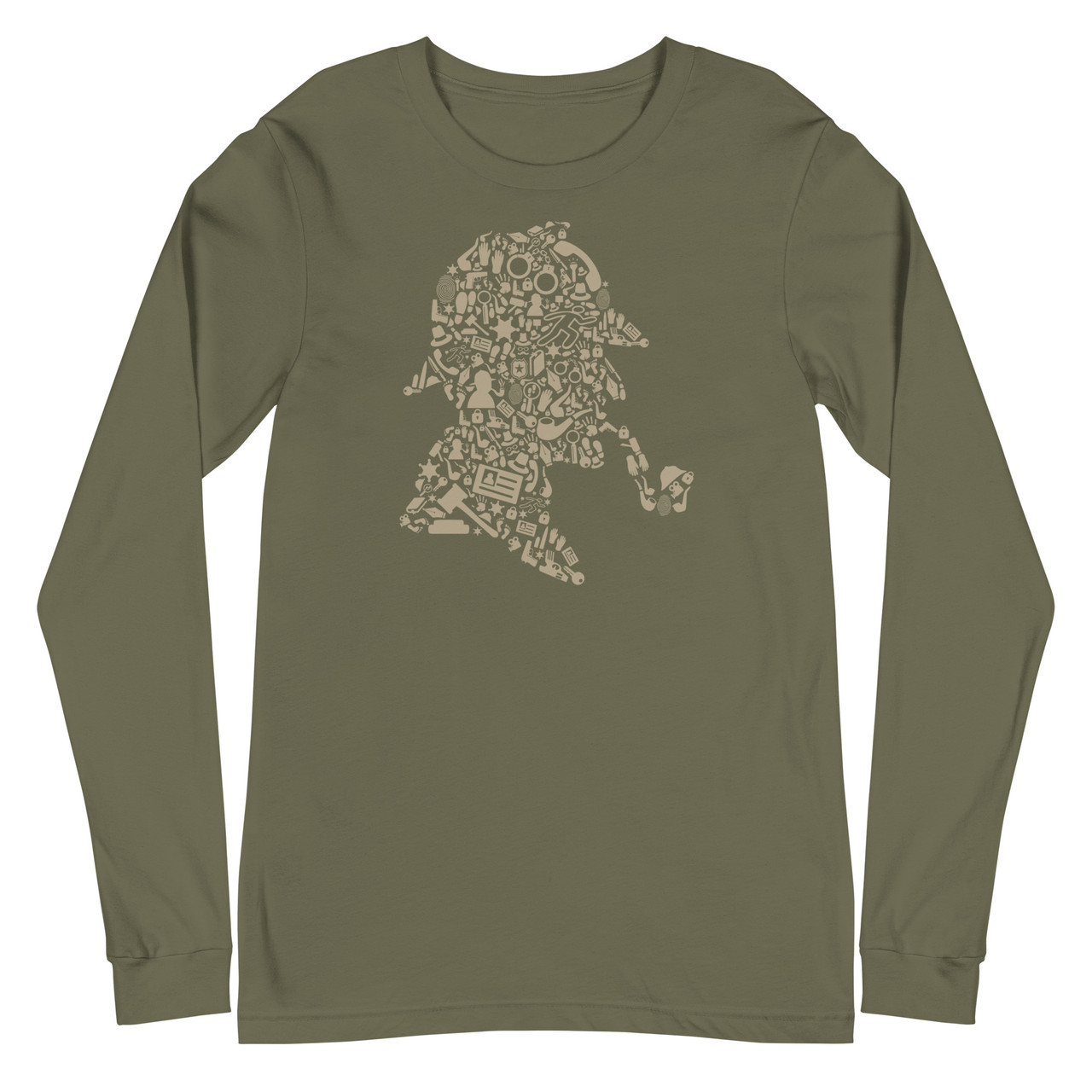 Sherlock Holmes Unisex Long Sleeve Tee - Bella + Canvas 3501 