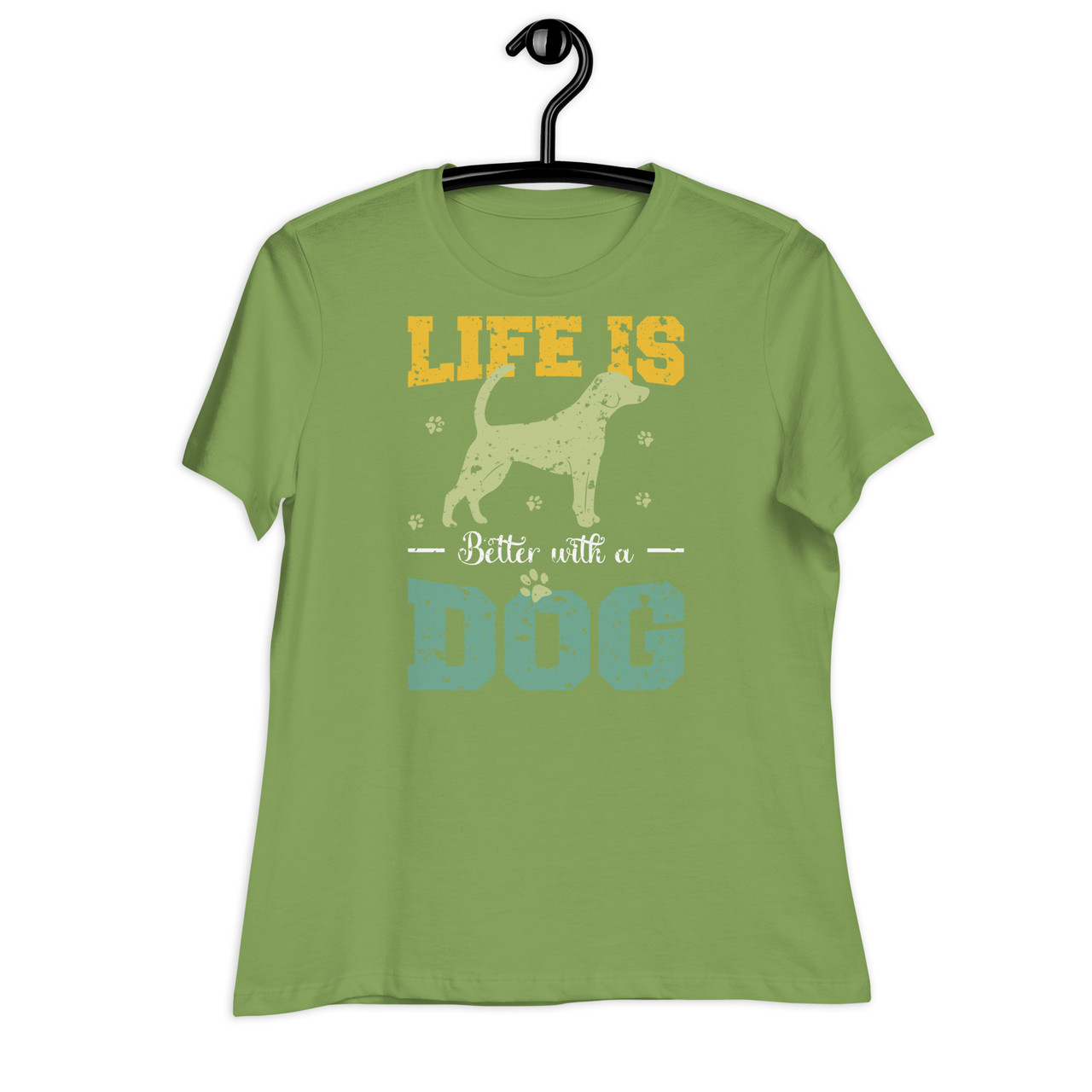 Life Is Better With A Dog Women's Relaxed T-Shirt - Bella + Canvas 6400 