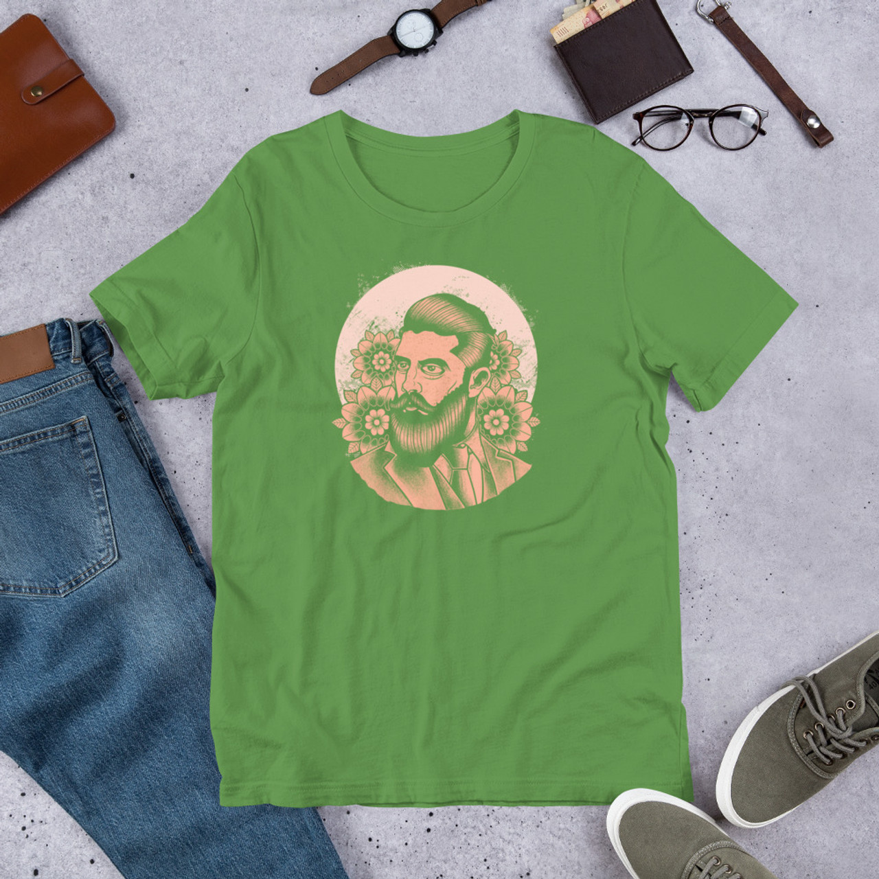 Leaf T-Shirt - Bella + Canvas 3001 Beard Pomade