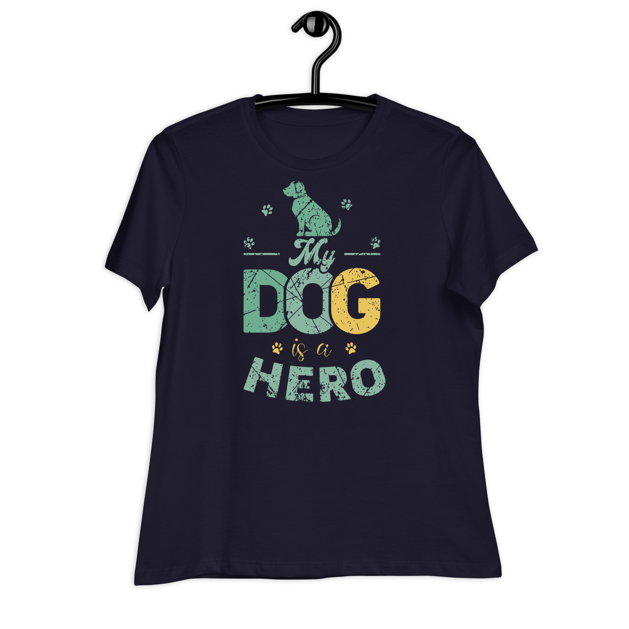 My Dog Is A Hero Women's Relaxed T-Shirt - Bella + Canvas 6400 