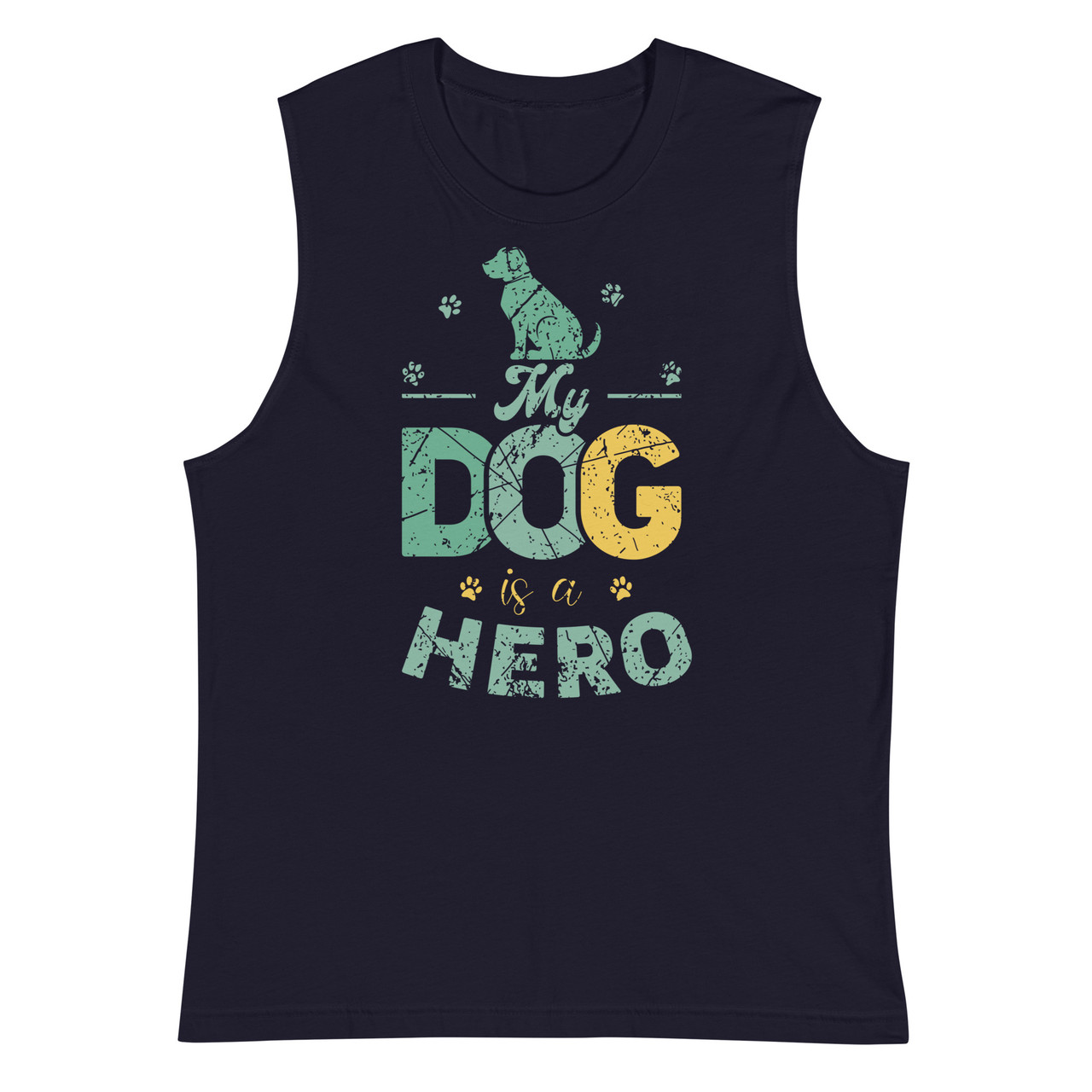 My Dog Is A Hero Unisex Muscle Shirt - Bella + Canvas 3483 