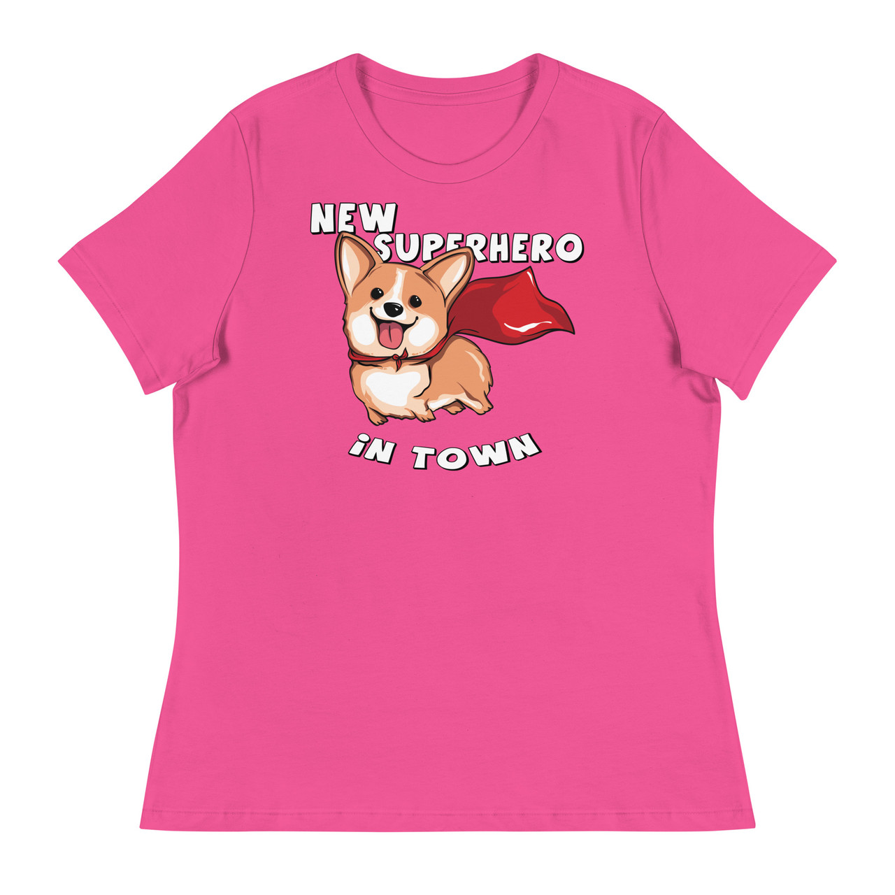 New Super Hero In Town Women's Relaxed T-Shirt - Bella + Canvas 6400