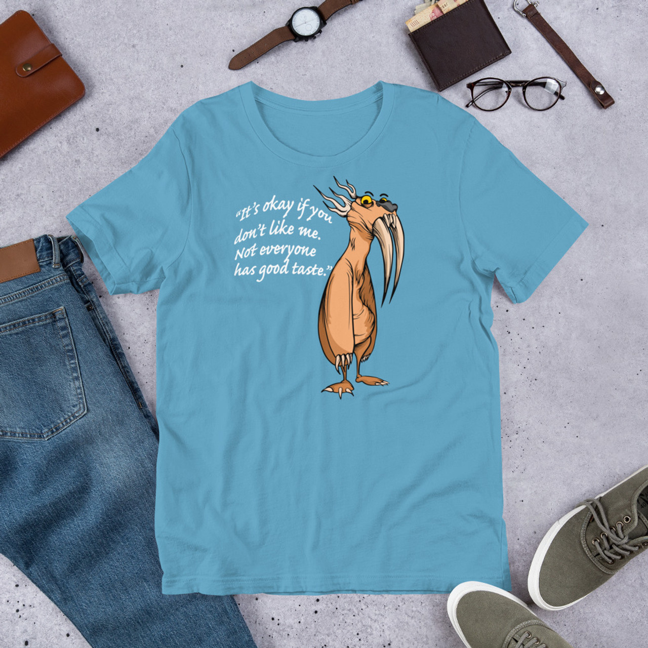 Ocean Blue T-Shirt - Bella + Canvas 3001 It's okay if you don't like me