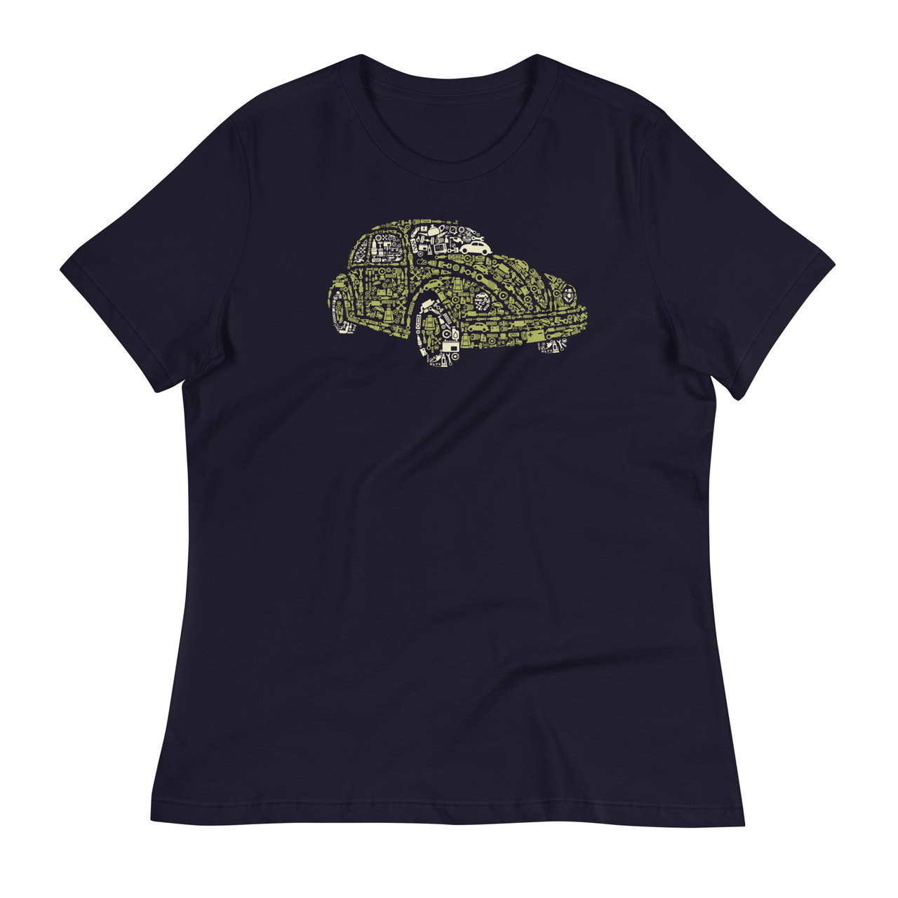 Navy Women's Relaxed T-Shirt - Bella + Canvas 6400 Bettle