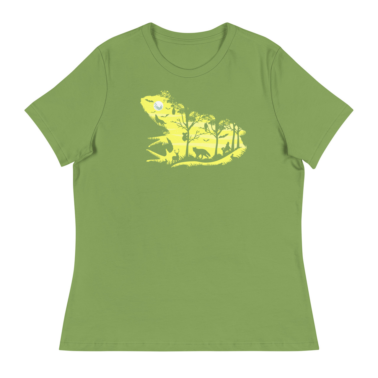 Froggy Silhouette Women's Relaxed T-Shirt - Bella + Canvas 6400 