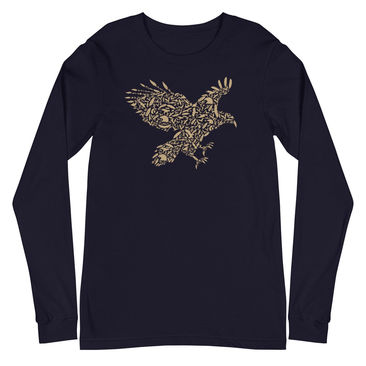 Eagle Feather Unisex Long Sleeve Tee - Bella + Canvas 3501 