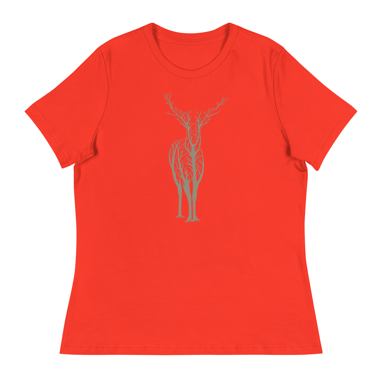 Deer Forest Women's Relaxed T-Shirt - Bella + Canvas 6400