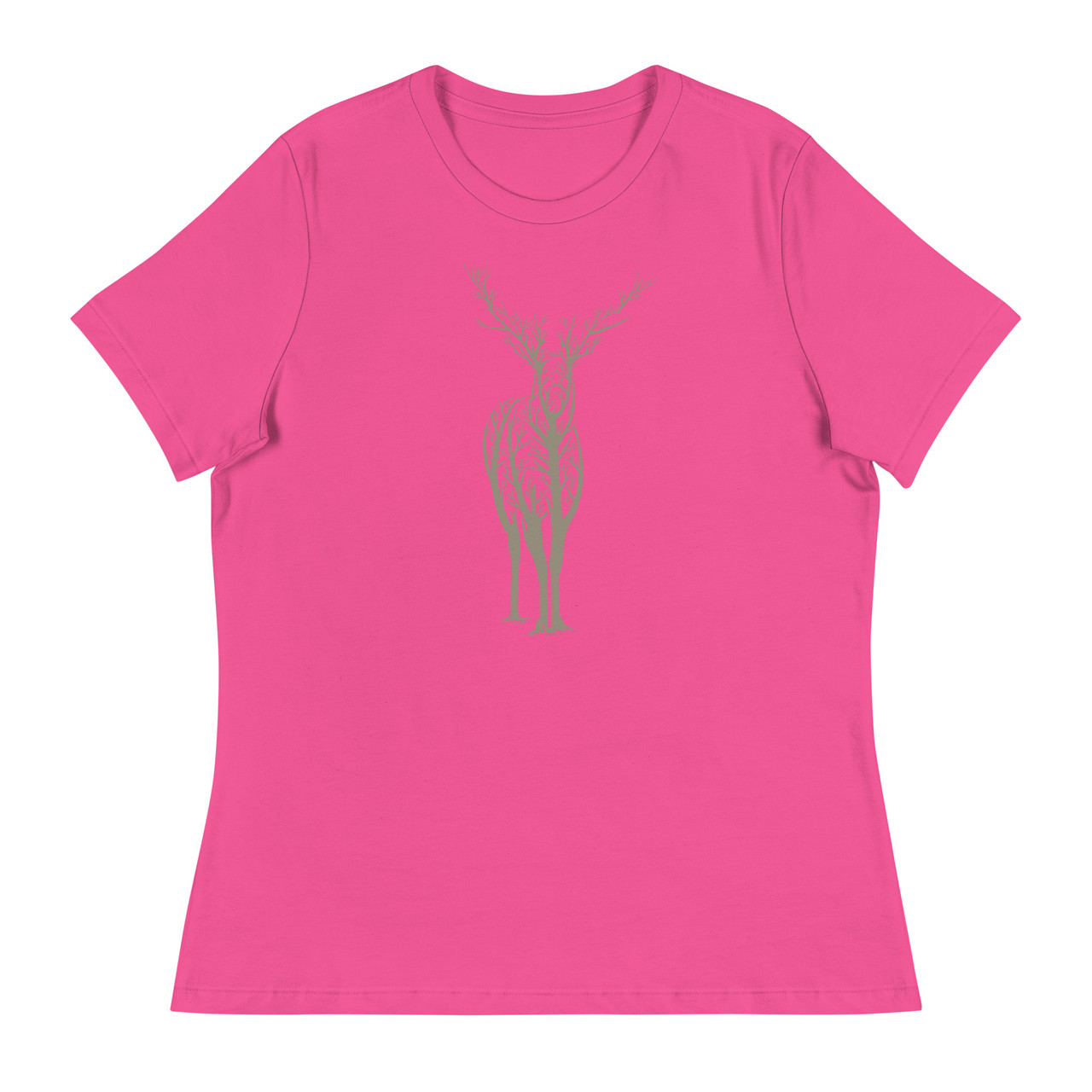 Deer Forest Women's Relaxed T-Shirt - Bella + Canvas 6400